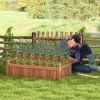 46 x 24 x 16 Inch Rectangular Planter Box with Drainage Holes for Backyard Garden Lawn