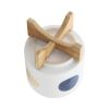 8" FUNKY PLANTER W/ STAND, WHITE