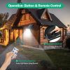 Solar Powered Flood Light Solar IP65 Waterproof Motion Sensor Wall Lamp with Remote 228 LED Beads Detachable Solar Panel 3 Lighting Mode