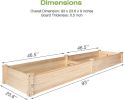 Raised Garden Bed Wooden Planter Box 2 Separate Planting Space