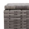 Patio Storage Box Gray 59.1"x19.7"x23.6" Poly Rattan