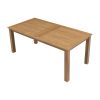 70.86inch Dining Table,HIPS Patio Rectangular Dining Table for 4-6 Persons, Ideal for Outdoors and Indoors Teak