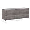 Patio Storage Box Gray 59.1"x19.7"x23.6" Poly Rattan